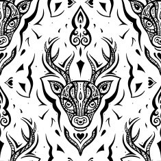 Deer head Seamless pattern N4