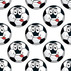 Goofy soccer ball seamless pattern N2