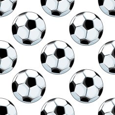 Seamless background pattern of soccer balls