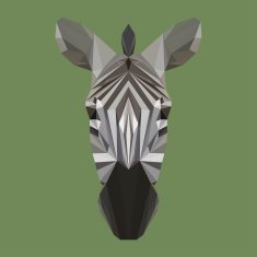 Polygonal zebra abstract geometric background N2