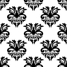 Floral damask style seamless pattern