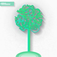 Infographic template with green tree