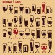 Glasses icons set