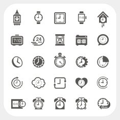 Clock Icons Set N3