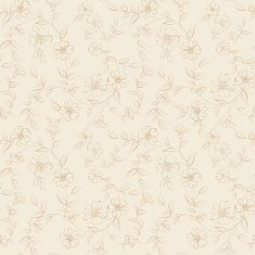 Elegant monochrome flowers fabric N3
