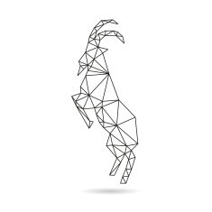 Goat abstract isolated on a white backgrounds vector illustration N13