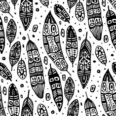 Vintage Feathers Seamless background N18
