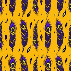 Vintage Feathers Seamless background N19