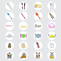 funny flavoring icon handwriting EPS10 N2