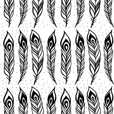 Vintage Feathers Seamless background N24