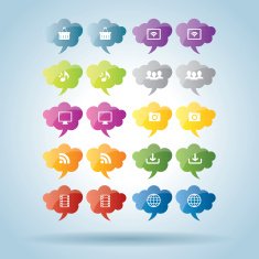 bubble of communication icon set N2