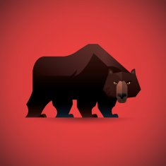 angry bear watching
