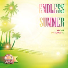 Summer blurred background with palm trees N23