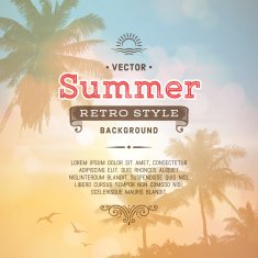 Retro Summer Holiday Poster Background