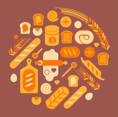Bread silhouettes