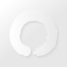 Zen circle paper shadow illustration