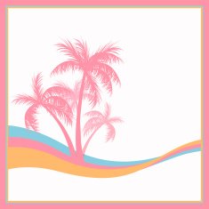 Vector Summer Background with Palm Trees