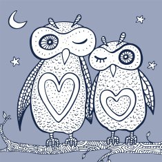 Two cute decorative owls N12