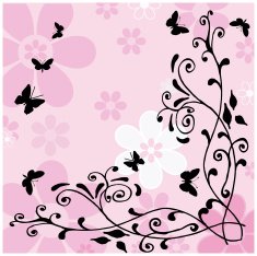 Flowers and butterflies N10