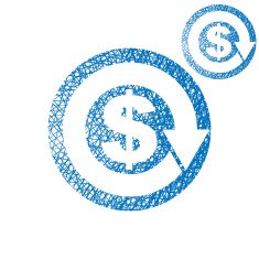 Money circulation exchange economy concept vector