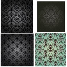 Damask seamless pattern set N3