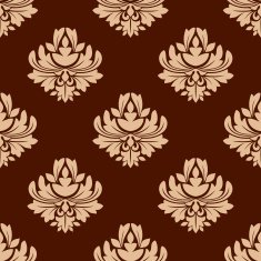 Brown floral seamless pattern N2