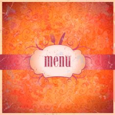 Retro restaurant menu card design