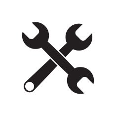 Black icon of Wrench N3