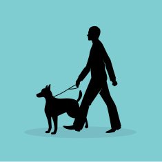 Blind man silhouette image N2