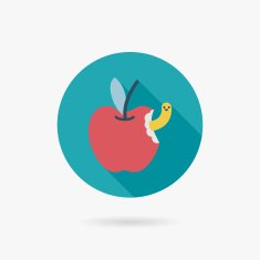 Apple Flat long shadow icon