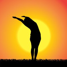 Vector silhouette of woman N518