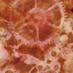 Steampunk machine gears on watercolor texture