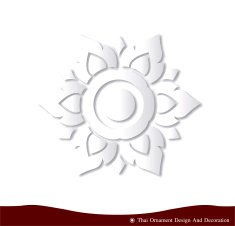 vector Thai ornament design card paper 3D natural