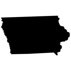 Map of the U S state Iowa N3
