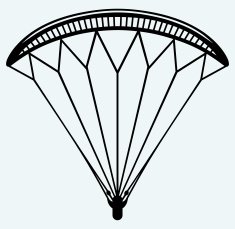 Man jumping with parachute N2