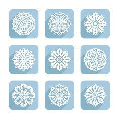 Set of decorative snowflakes
