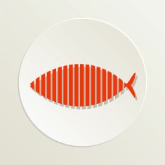 Sushi Restaurant Icon Sashimi Fish Symbol N2