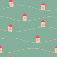 Seamless pattern with houses N23