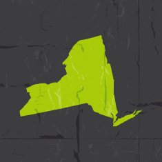Detailed map of New York state grunge style