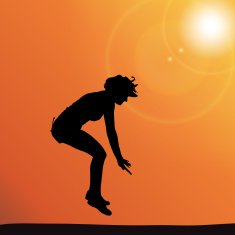 Vector silhouette of a woman N2068