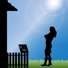 Vector silhouette of woman N520