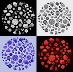 Monochrome icon balls N2