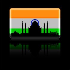 Indian Flag on Black N2
