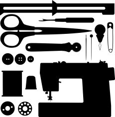 Sewing Tools Silhouettes