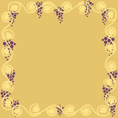 vine silhouette frame with grapes