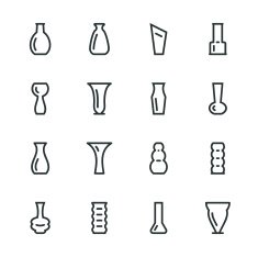 Vase Silhouette Icons N2
