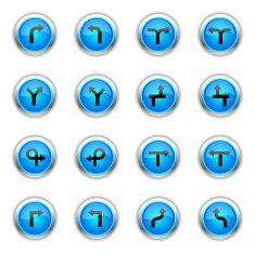 Blue Icons - GPS Arrows