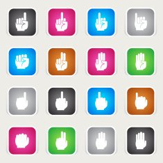 Multicolor Icons - Hands & Fingers N2