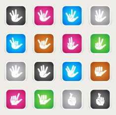 Multicolor Icons - Hands & Fingers N3