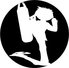 Karate Punch Bag Silhouette N3
